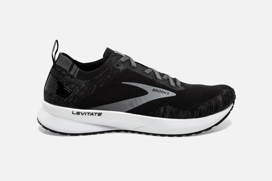 Brooks Running Shoes - Levitate 4 Road Womens - Black/White - IPG-286937